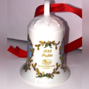 1988 Hutschenreuther Germany Steinbock Bell Christmas Ornament